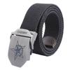 Black Five-Star Canvas Belt Headhunting Black Eagle Men's Automatic Buckle Belt Woven Leisure Good Supply