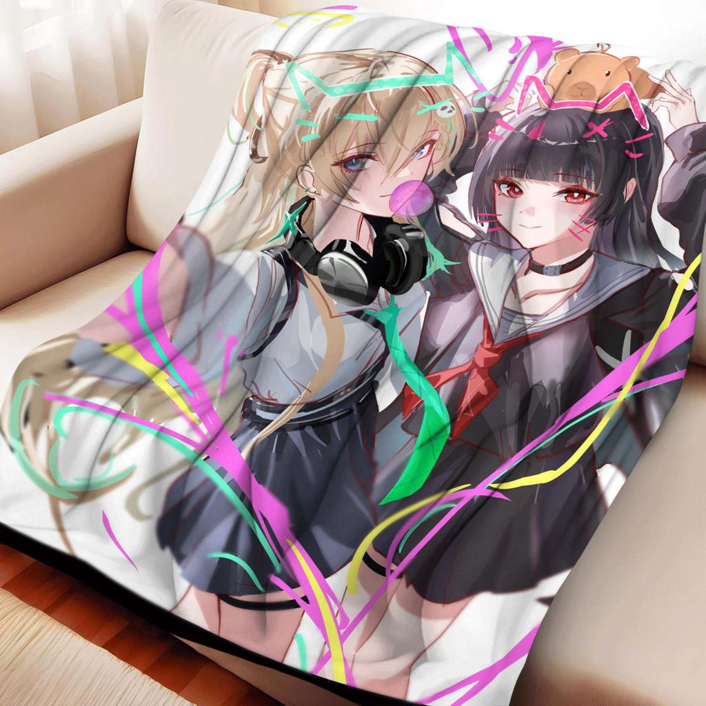Cartoon Wuthering Waves Kuchiba Chisa Flannel Blanket Cover Warm Soft Anime Blanket Multifunctional Decor Home Universal Blanket