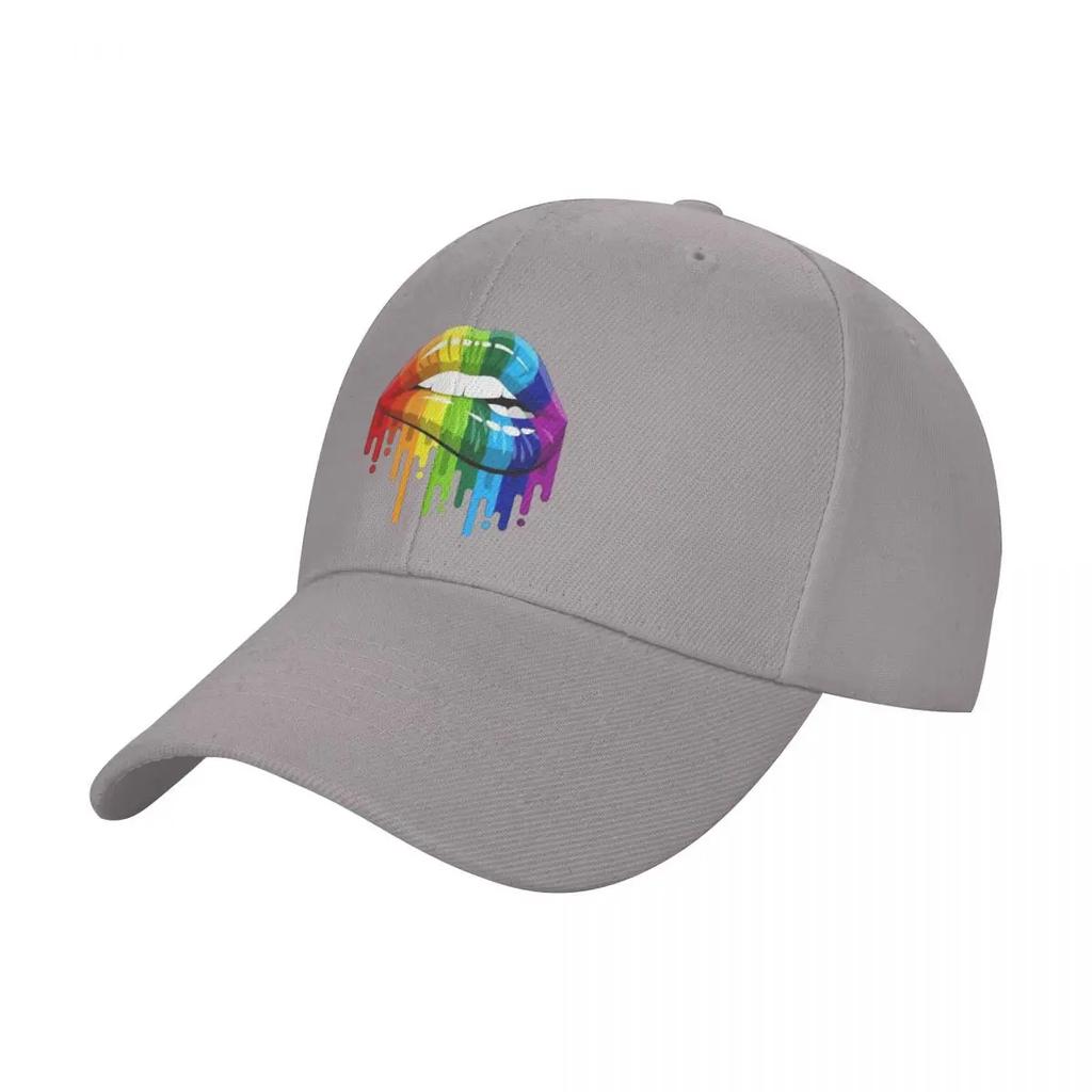 Rainbow lips Baseball Cap Snap Back Hat Gentleman  Uv Protection Solar  Female Mens