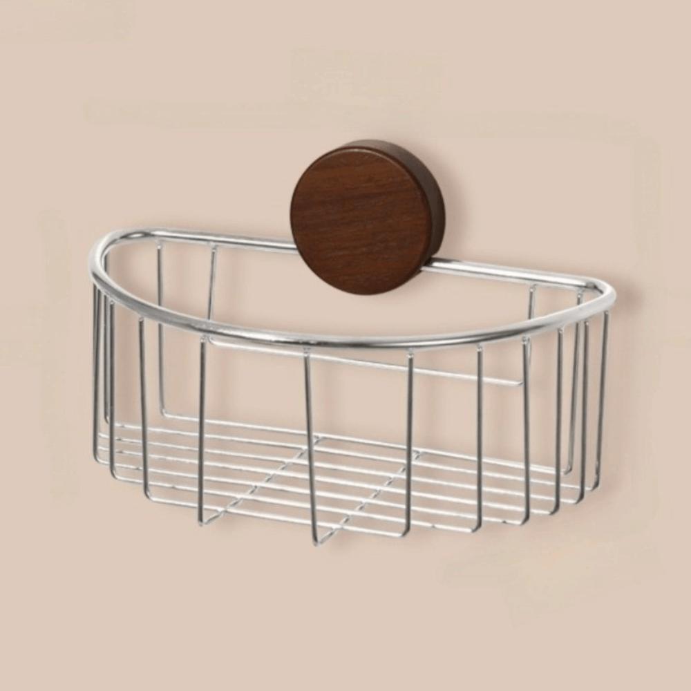 Stainless Steel Suction Cup Storage Rack Hollow-out Tissue Holder Bathroom Organizer Shelf Home