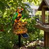 Ornement Solaire Unique pour Jardin Forme Perroquet Lumière avec Piquet de Sol Étanche Extérieur Cour Éclairage Automatique Chemin Éclairage pour Pelouse