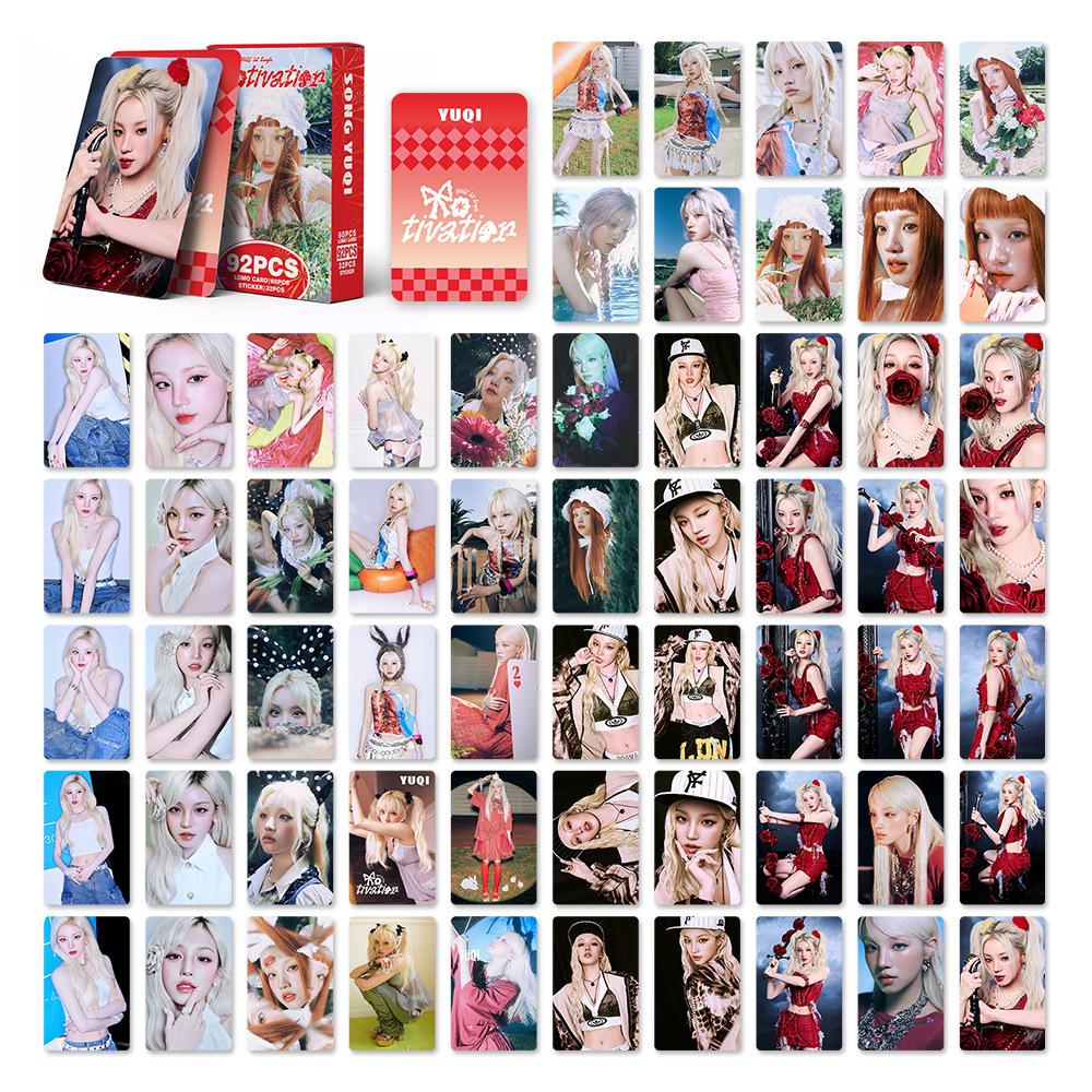 New 92-Piece Mini Card Set Of Song Yuqi Collectible Photos, Yuqi Photo Stickers, Lomo Cards, Fan Merchandise, Birthday Gift,