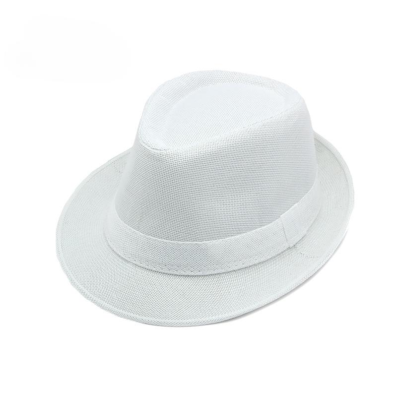 Middle-aged Spring and Summer Outdoor Sun Protection Hat Beach Top Hat Female Casual Retro Jazz Linen Hat  Fedoras for Man Party