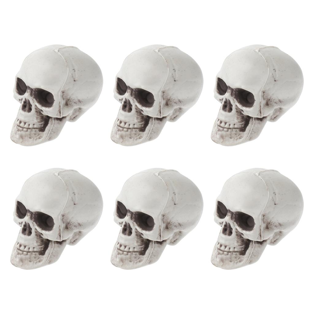 4Pcs Props Skull Decor Plastic Realistic Mini 2.36x1.97 Jaw Halloween Party Decoration Ornament for Haunted House Bar