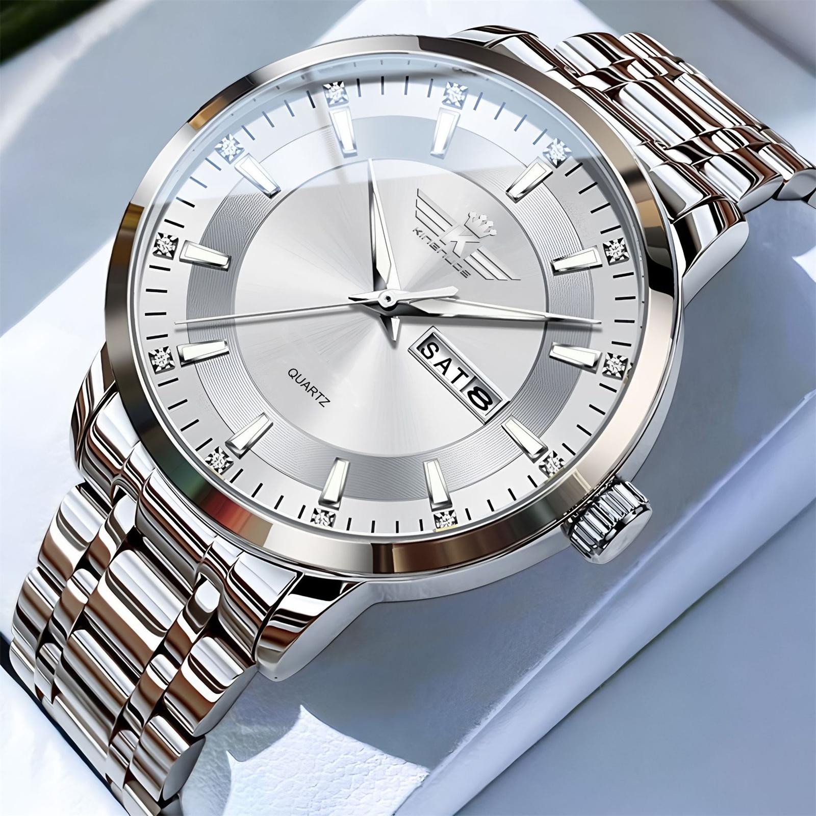 

Мужские водонепроницаемые светящиеся наручные часы-будильник для бега One Size