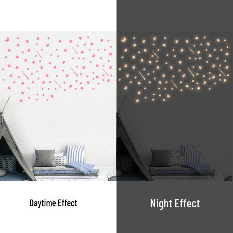 

Флуоресцентні зіркові наклейки на стіну – самоклеючий, яскравий декор для вітальні та спальні