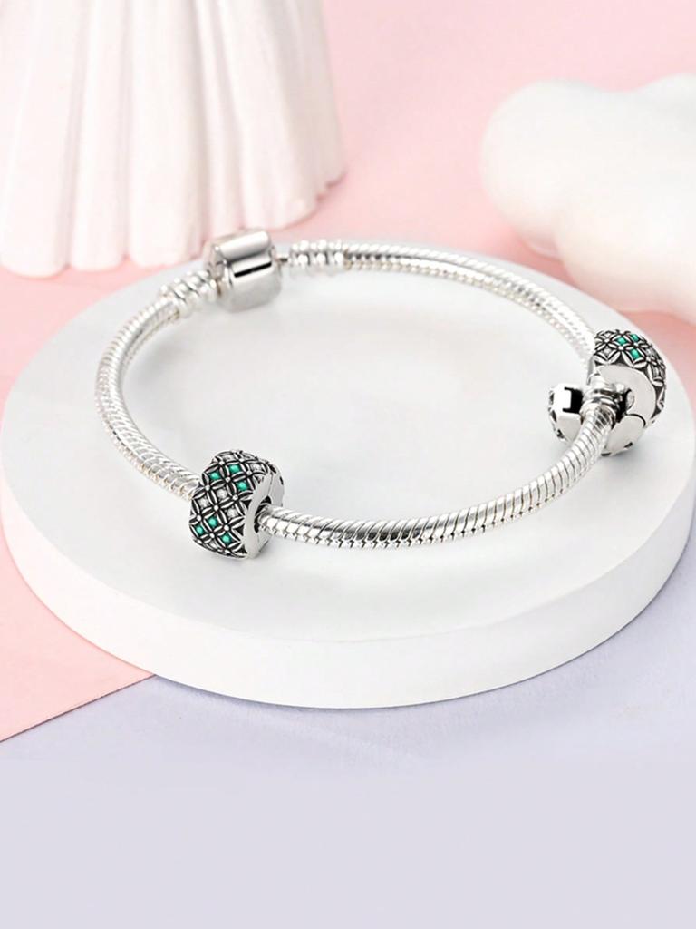 Charms Plata Fritillaria Snowflake Beads Charm Copper Plated Fit Copperoriginal Bracelet For Jewelry Making Diy Charm