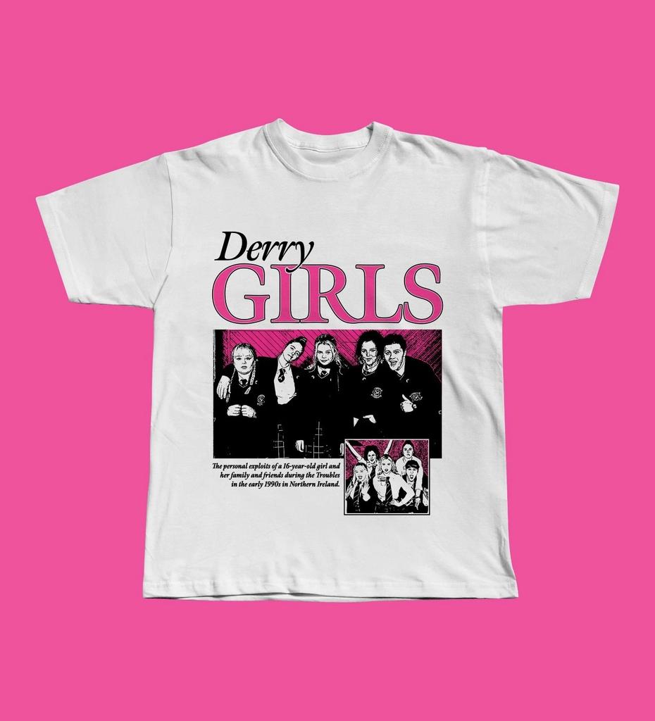 Derry Girls T-Shirt – 90er Kult-Comedy Grafik-T-Shirt, Nordirland TV-Show