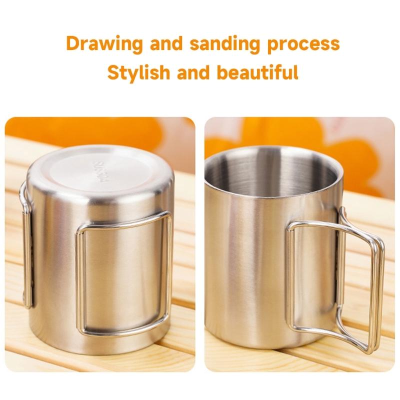 Camping Coffee Cup Portable Cooking Drinking Water Cup Outdoor Kitchen Equipment Travel Cookware Drink Cup Tourist Mug