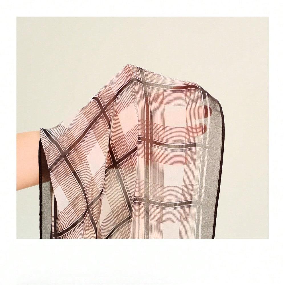 New Korean Silk Scarf Women's Light French Polka Dot Scarf Sunscreen Headscarf Belt Decorative Scarf