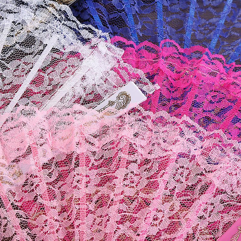 Ladies Folding Lace Hand Fan Wholesale Personalized Fans Of Old Wedding Decor For Home Decoration Ornament Dance Accessories