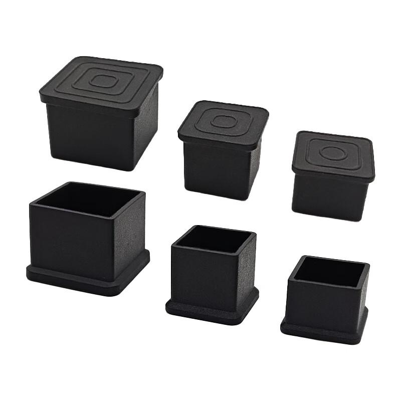 Black Square Tube End Caps