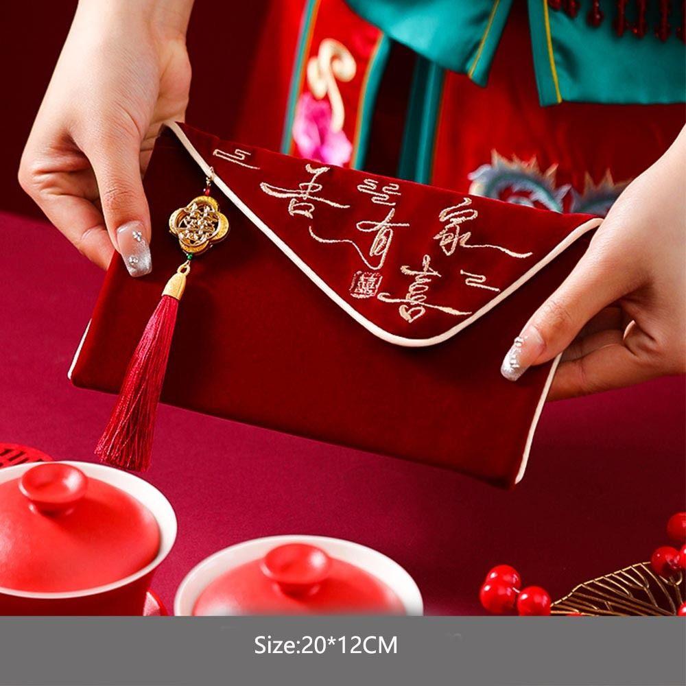 Best Wishes Wedding Red Envelope Multiple Patterns Red Money Packet HongBao Spring Festival