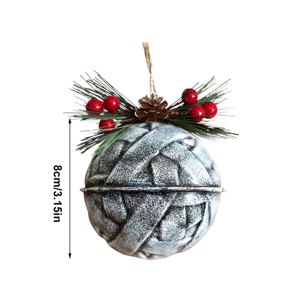 

8cm Christmas Bell Ornament Colorful Metal Bells Pendant With Artificial Pine Christmas Tree Decoration Holiday Atmosphere Props Others