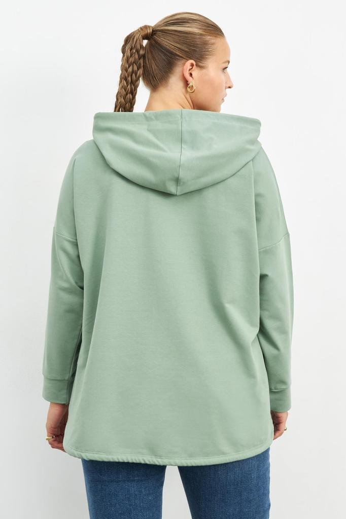 Stil pentru femei Hanorac Mărime Mare Portocaliu cu Glugă