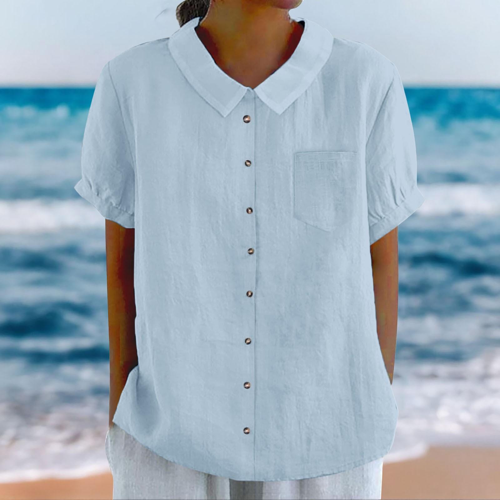 

Tops For Women Short Sleeve Tops Women s Blouse Summer Tops Women s Lightweight Blouse Tops Casual Pullover T-Shirt Basic Shirt XXL