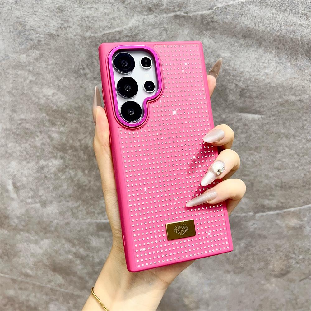 Luxury Girl Diamond Bling Glitter Phone Case for Samsung Galaxy S25 Ultra S24 S23 FE S22 S21 Plus A55 ZFLIP 6 High-grade Cover