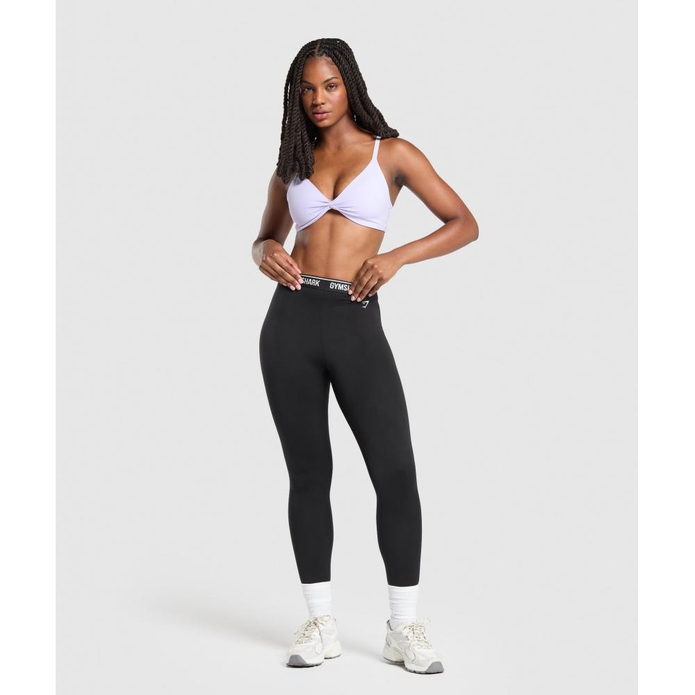 Gymshark Twist Front Bralette Fresh Lilac B2b5w Pb7g