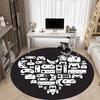 1pc Gamer Console Office Round Area Rug, Under Office Chairs Bedroom Living Room Home Decor, Room Deco