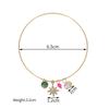 Atoztide Trendy Multi-Element Zircon Cross Star Bracelet for Women Stainless Steel Gold Color Bead Bangle Christmas Jewelry Gift