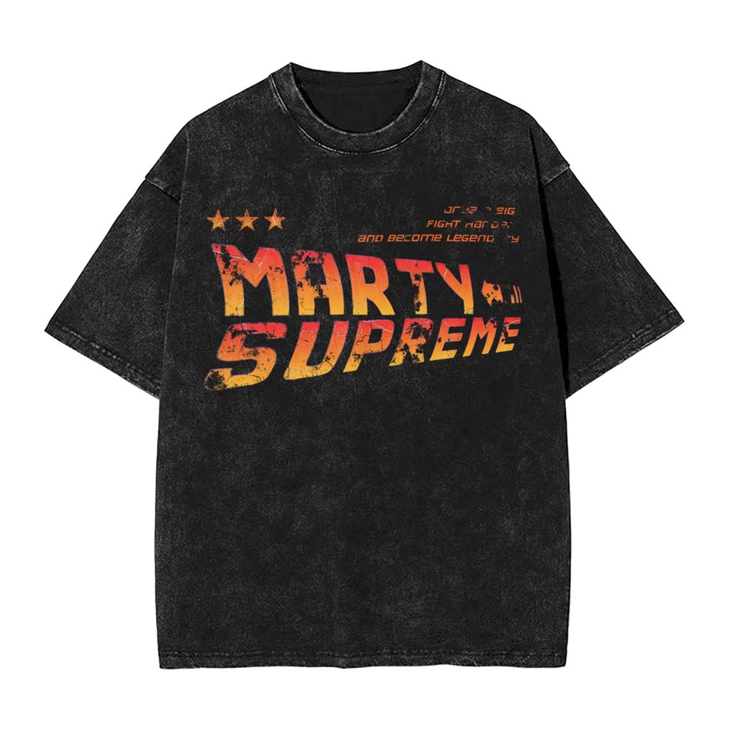 Marty Supreme Table Tennis Vintage Washed Tshirts For Men Women 100Cotton Top Tee Funny Oneck Short Sleeve