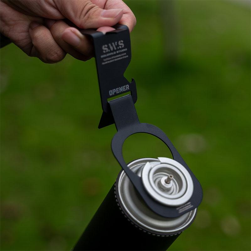 WELLHIKE Campingbord Gasbehållarkrokar Multifunktionella Rostfria Krokar Klämmor Gasbehållartillbehör Överlevnadsutrustning