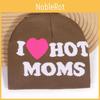 Hot I Moms Letter Pattern Knit Hat For Winter Outdoor Warm Cap Gift Fashion