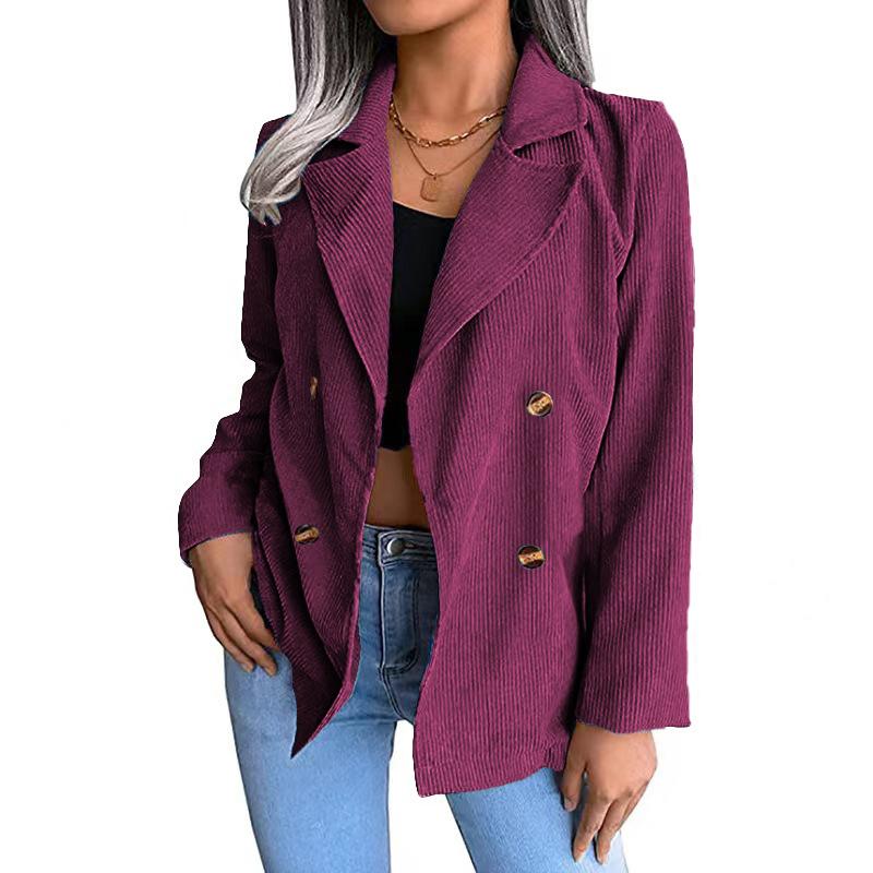 Women S Casual Corduroy Blazer Coat For Daily Wear