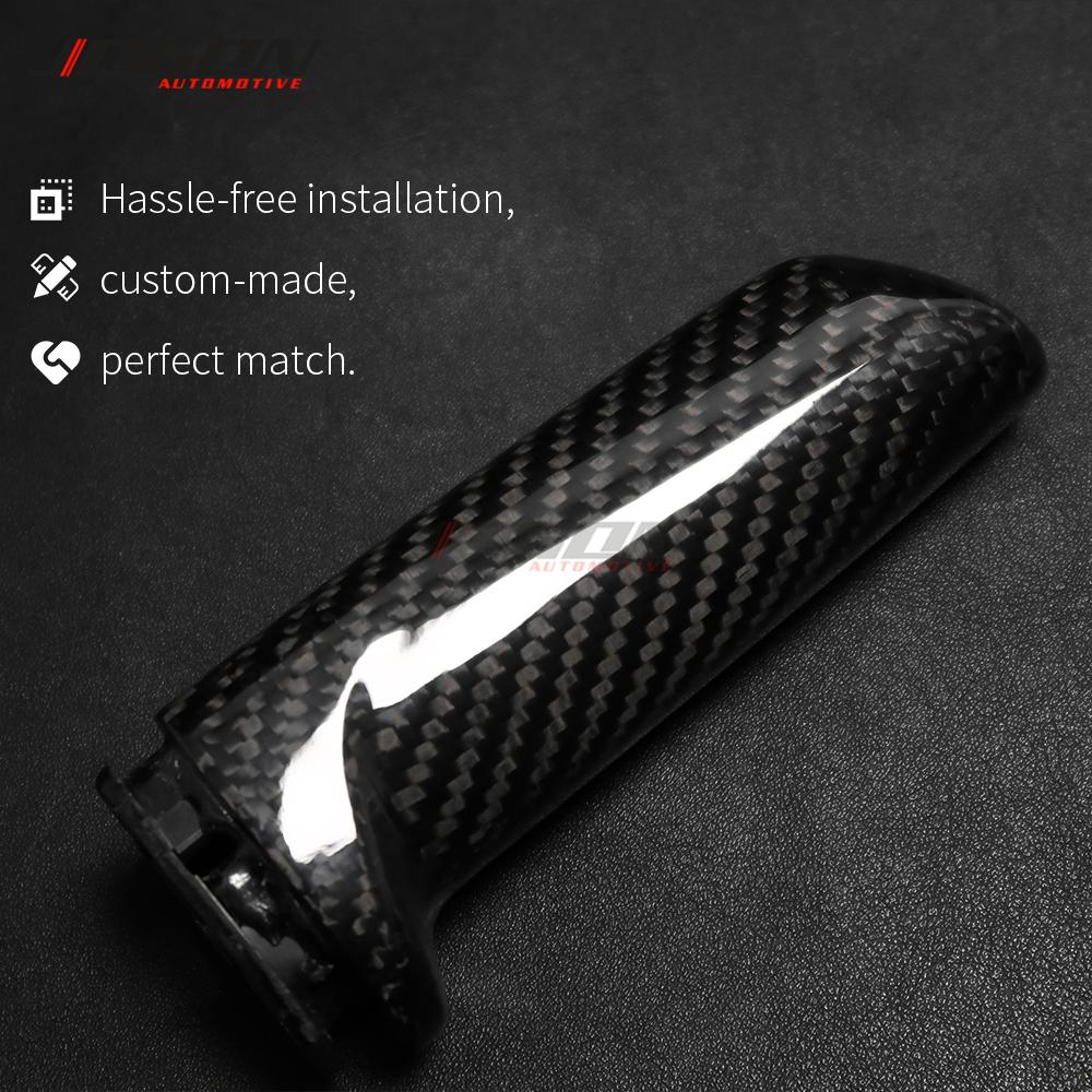 Real Carbon Fiber Car Handbrake Gear Shift Interior Trim Cover for BMW 3 Series E90 2005-2012 F20 F30 F31 GT F34 2013-2018