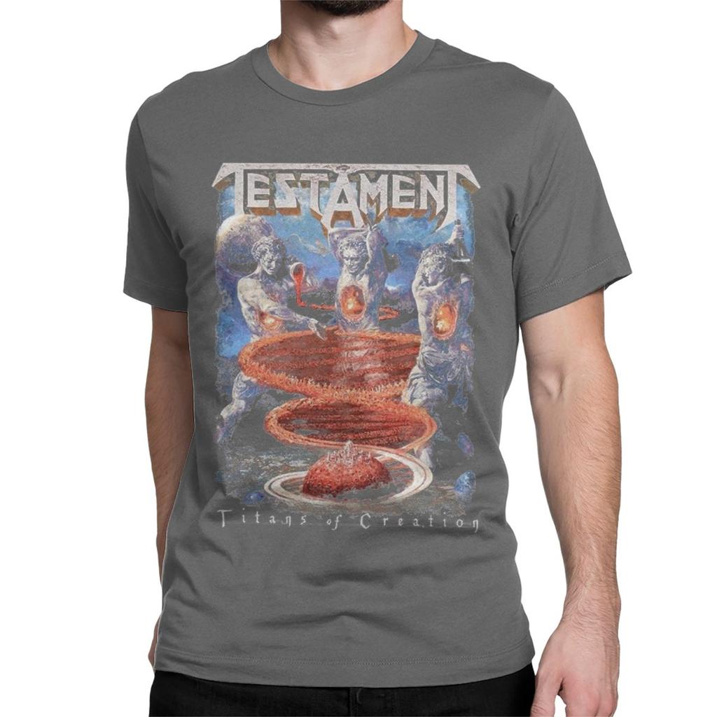 Men Women T-Shirts Blood Life Metal Music Band Rock Casual 100% Cotton Tees Short Sleeve Testament T Shirts  Tops Plus Size