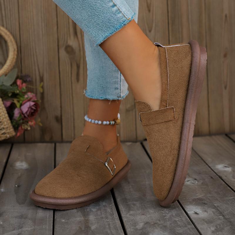 New Thick Bottoming Birkenstocks Women's Retro Spring and Autumn Loafers Flat Non-slip with Skirt Soft Sole Single Shoes