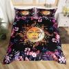 Sun And Moon Duvet Cover Set King Size Purple Liac Dream Catcher Star Bedding Set For Kids Children 2/3pcs Bohemia Quilt Cover