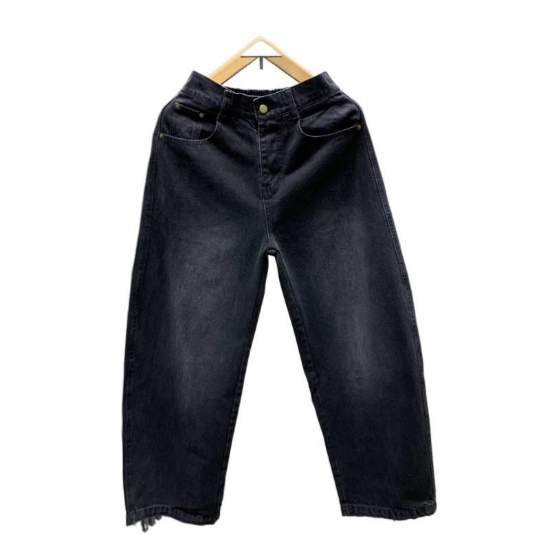 Spring New Retro Casual Pants Old Jeans Men's Scimitar Loose Straight Pants Wide-leg Trousers