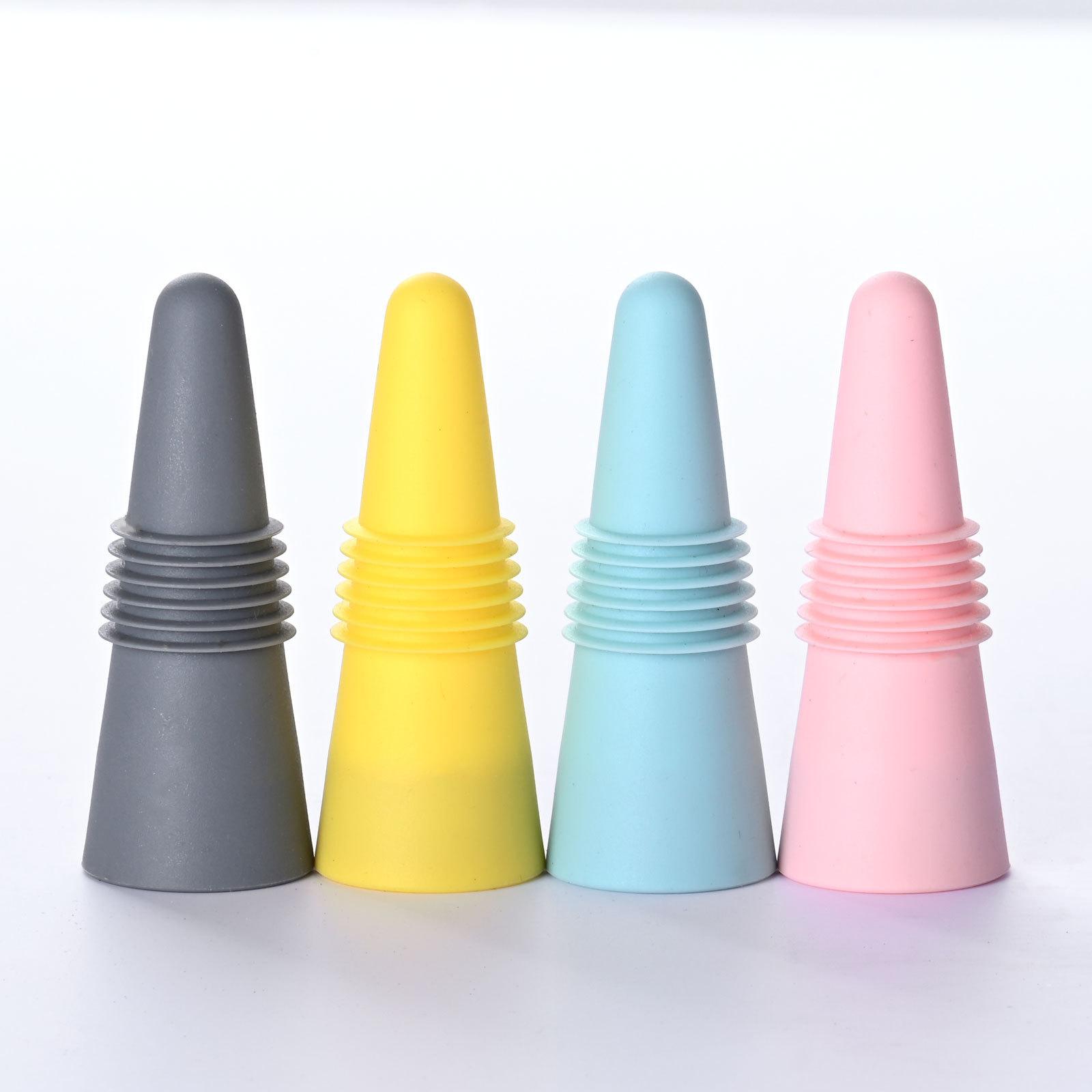 Silicone Wine Bottle Stopper Tapered Dustproof Beer Bottle Sealer Wine Silicone Wine Stopper