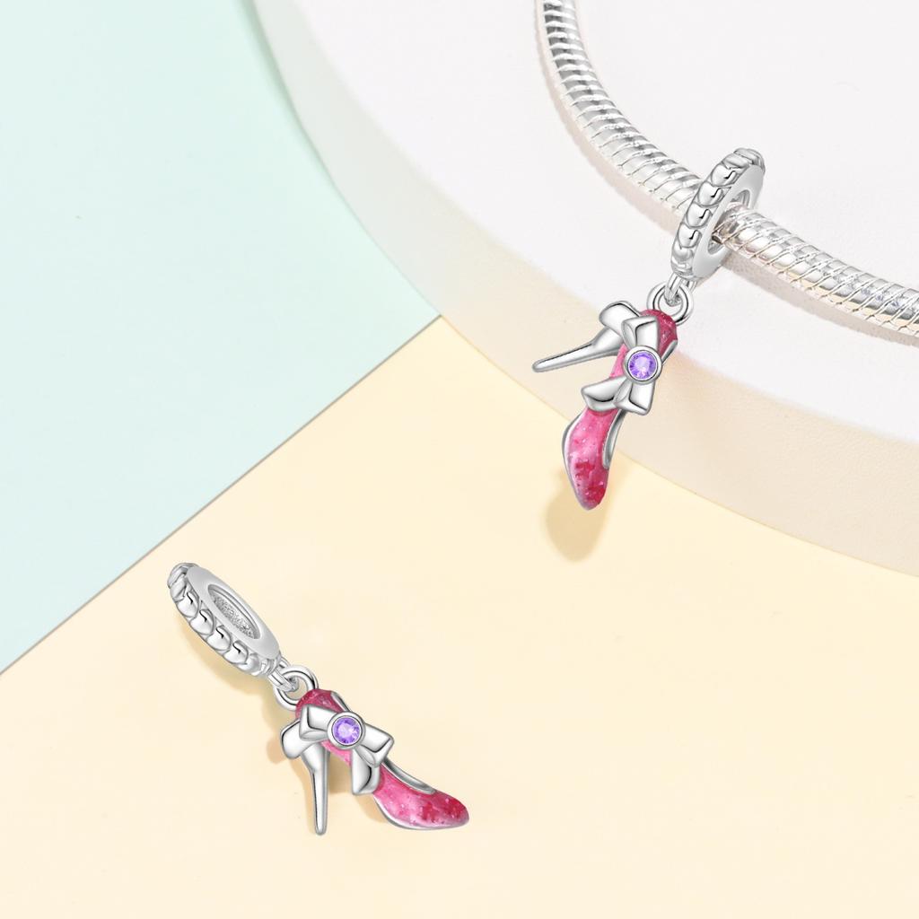 S925 Silver Pink Aesthetic DIY Bracelet Kit With 925 Silver Charms Beads And Pendants For Girls