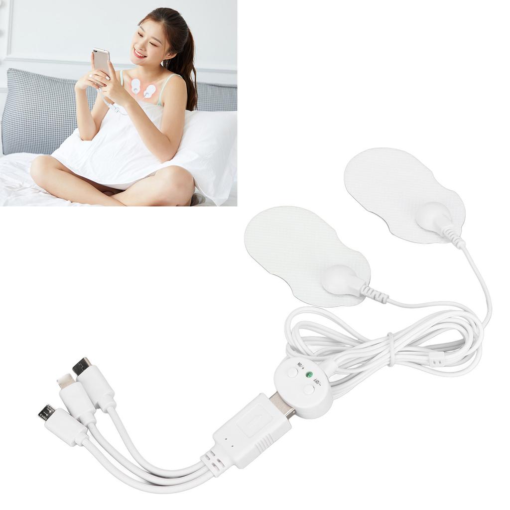 Mini USB Mobile Electronic Pulse Massager Portable Pain Reduction Rechargeable Muscle Stimulator for Indoor Office Adults