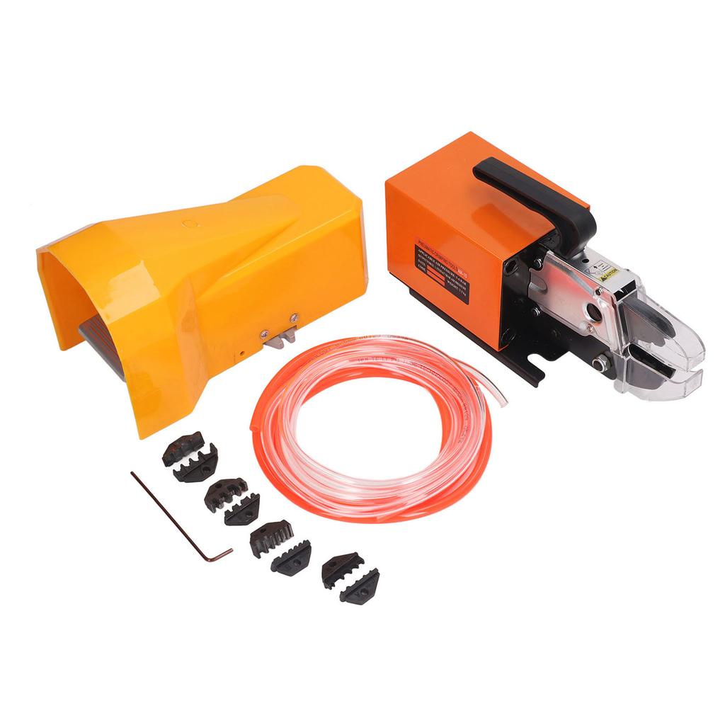 Pneumatic Crimper with 4 Set Molds Air Powered Wire Crimper for Machine Equipment