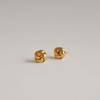 modernlike 14k gold-filled silver cotton ball pin earrings