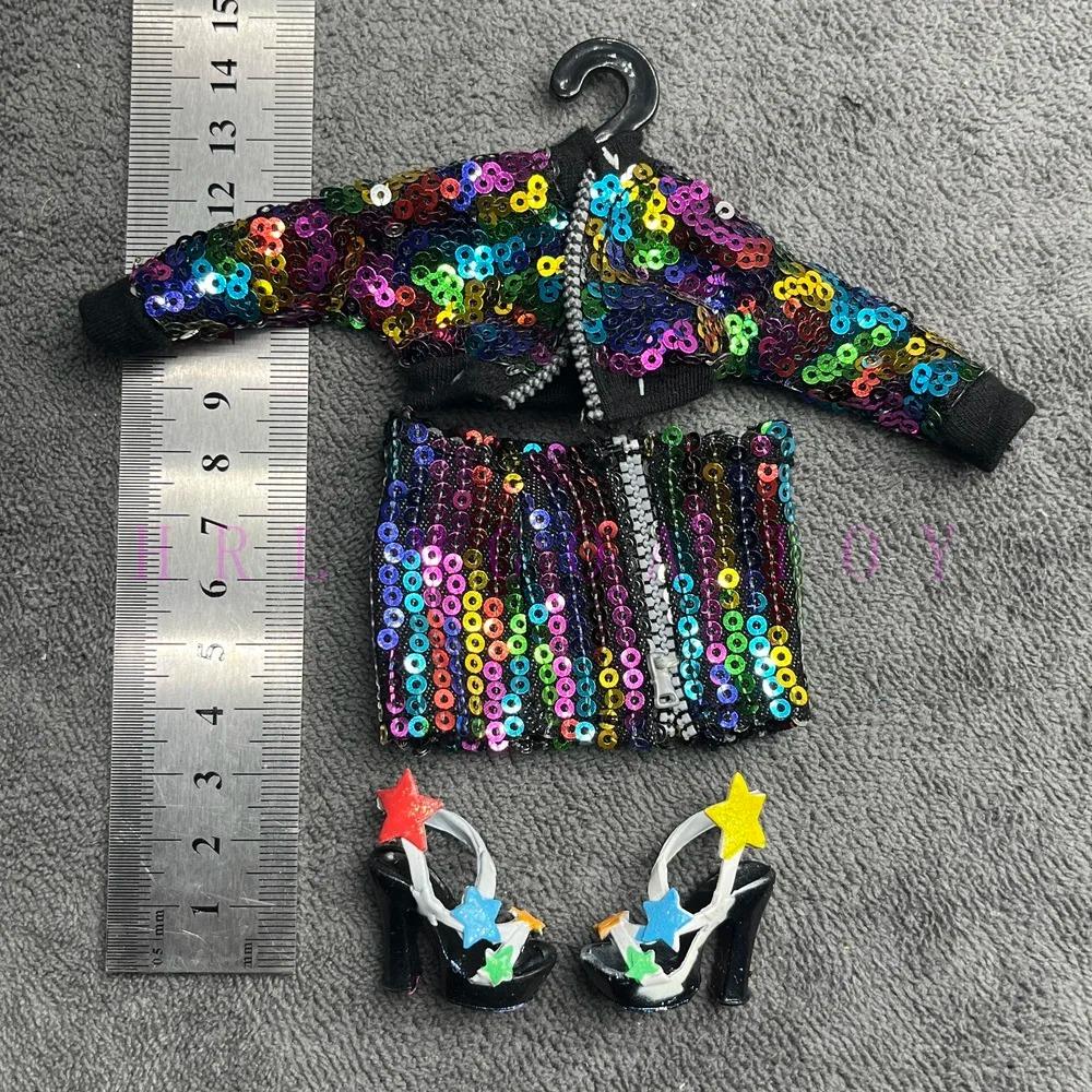 Original Multi Style Rainbow Middle School 28cm Doll Clothes and Shoes Set Fashion Dressing Girls' Holiday Gift Toys