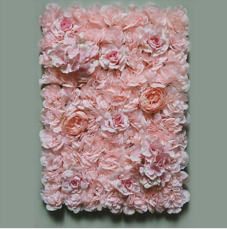 Silk Rose Flower Wall Home Decor Champagne Artificial Flower for Wedding Decoration Flower Wall Romantic Wedding Backdrop Decor