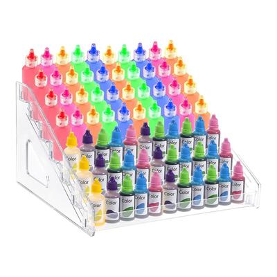 A96I-Clear Acrylic Paint Organizer (7 Tier),Paint Bottle Organizer,Acrylic Paint Storage Organizer,Craft Paint Organizer Rack