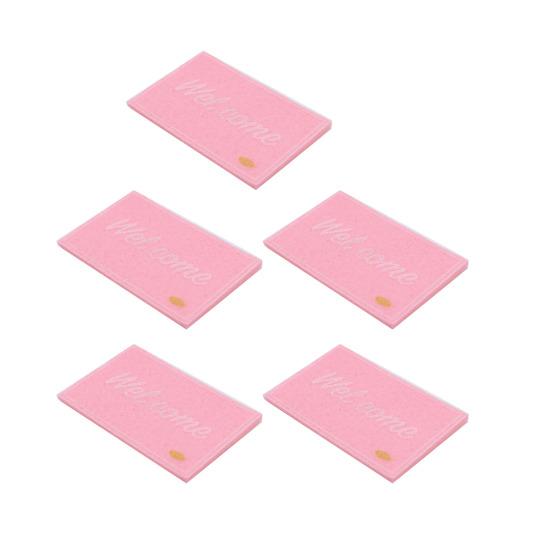 5Pcs Miniature Rugs Realistic 1/12 Scale Tiny Welcome Mat Miniature Floor Mats for Doll Mansion Entrance Porch