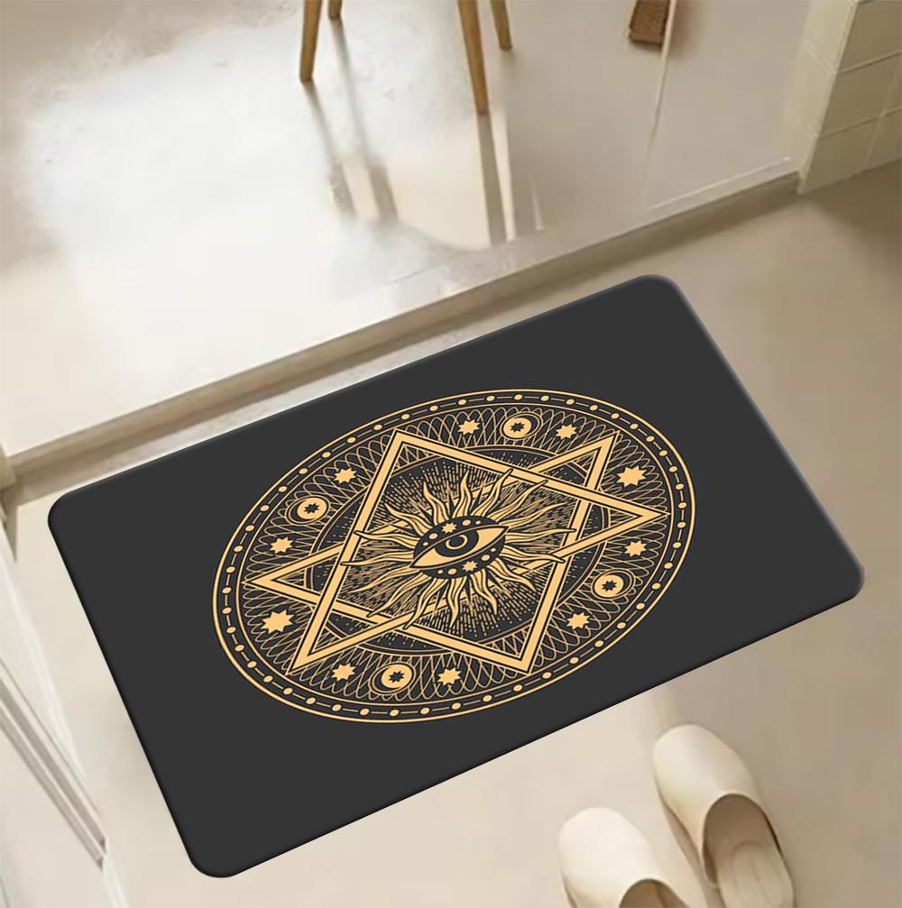 Evil  Eye Sun Moon  Printed Mat Doormat for Living Room Carpet Modern Decoration Bedroom Soft Non-slip Carpet