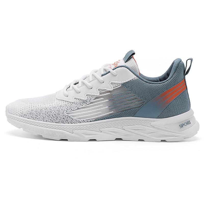 Fashion Blue Black Casual Sport Shoes Light Sneakers Men Outdoor Breathable Mesh Black Running Shoes Athletic Jogging Tennis Shoes