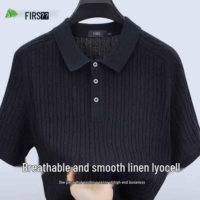 FIRS Men s Breathable Linen Blend Polo Shirt XL