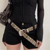 Blingbling Waist Belts for Jeans Pants Heavy Rhinestones Buckle Belt Bandsman