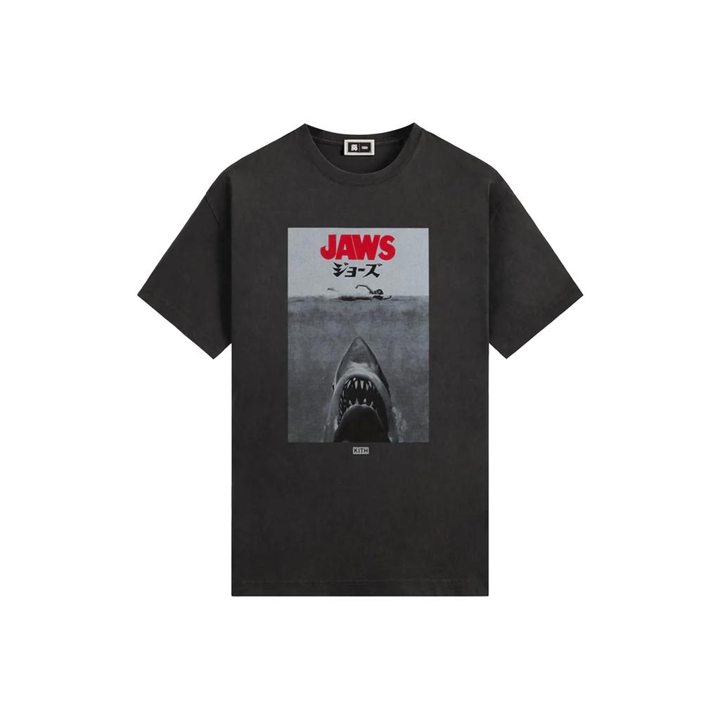 Kith For Jaws Japanese Poster Vintage Tee Black Men Tops KHM034406-001