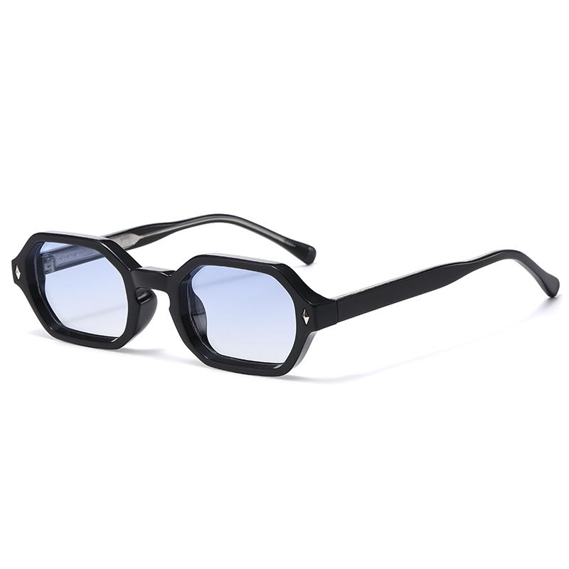 New Black Square Retro Sunglasses Branded Designer Concave Irregular Thick Frame Men Women Fashion Sun Glasses Uv400