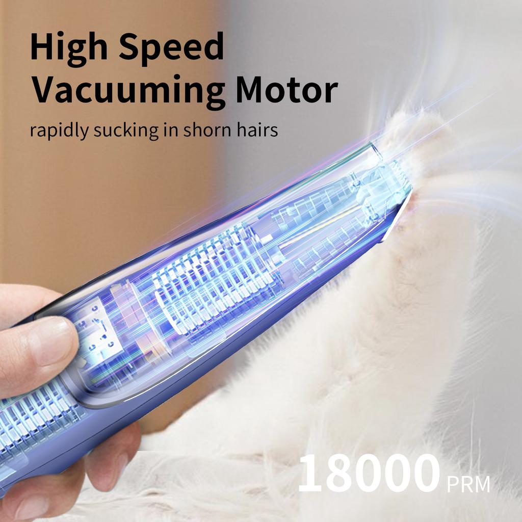 Professional Low Noise Vacuuming Pet Paw Trimmer Dogs Cats USB Rechargeable Safe Ceramic Blade ABS No Mess Hair Clipper