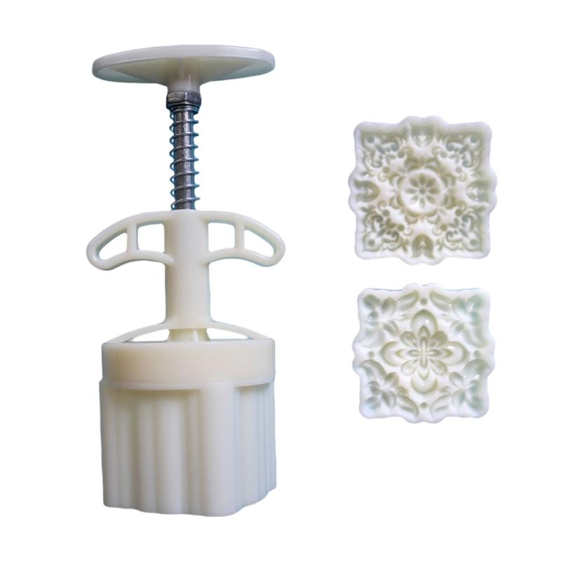 

Cookie Stamps Flower Pattern Moon Cake Molds Hand Pressure Moon Cake Maker Bakings Tool for MidAutumn Festival 1